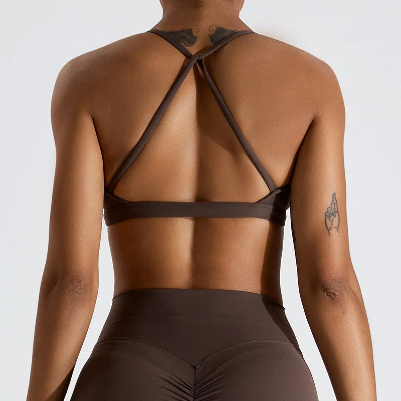 Summer Sexy Scrunch Sports Bra Gym Top Women Running Back Cross Top Sportswear Workout Underwear Fitness Workout Yoga Clothing