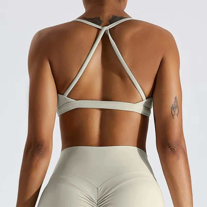 Summer Sexy Scrunch Sports Bra Gym Top Women Running Back Cross Top Sportswear Workout Underwear Fitness Workout Yoga Clothing